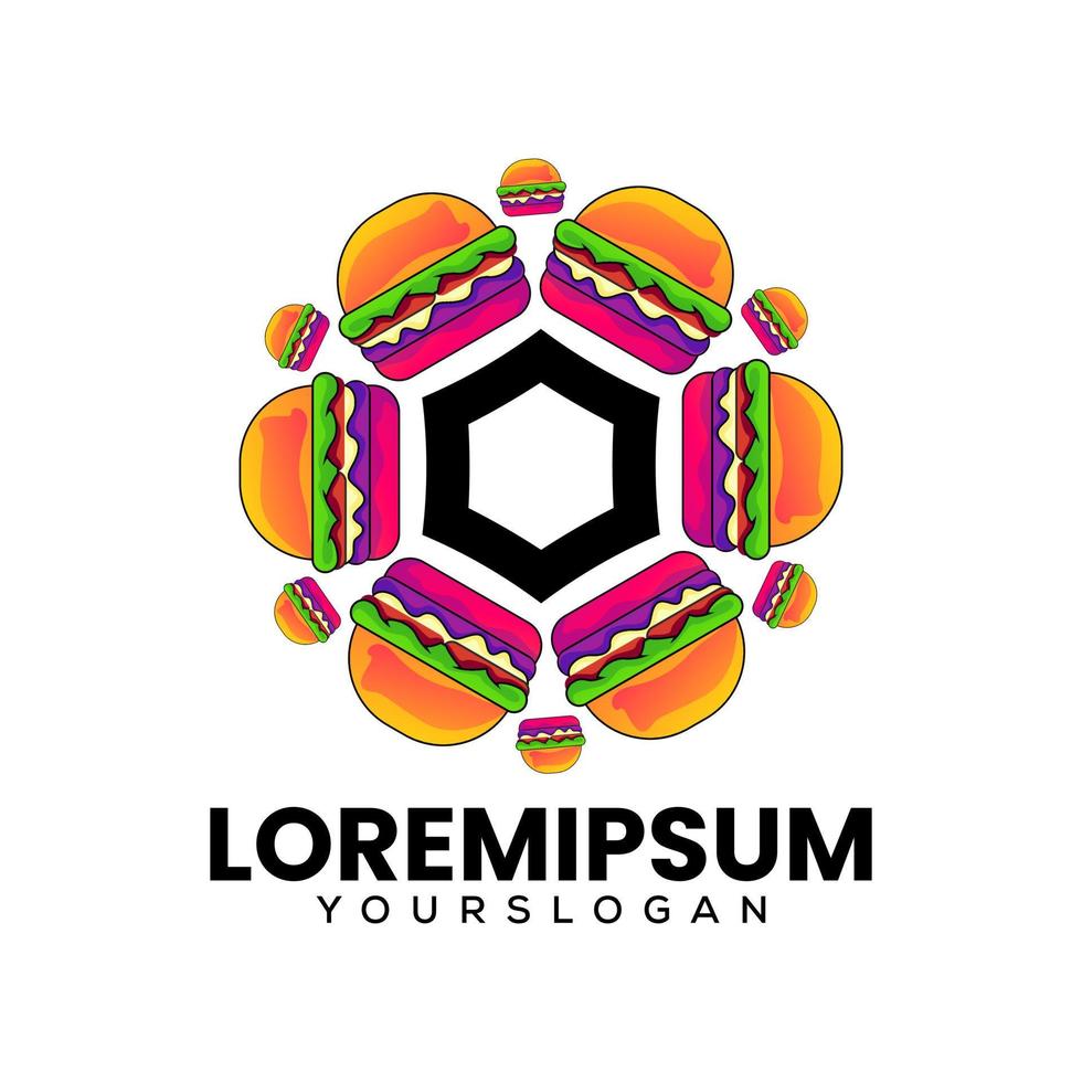 hamburger gemeenschap logo ontwerp vector