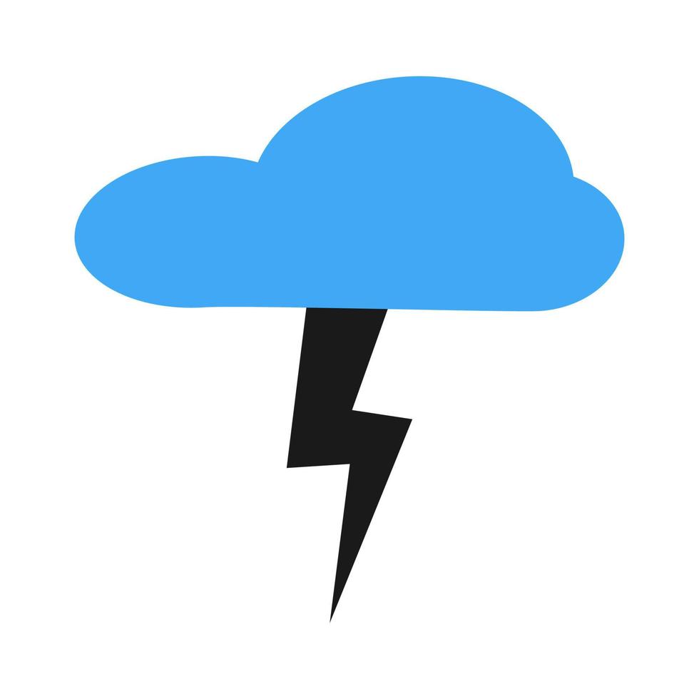 een wolk met een onweersbui. vector illustratie.