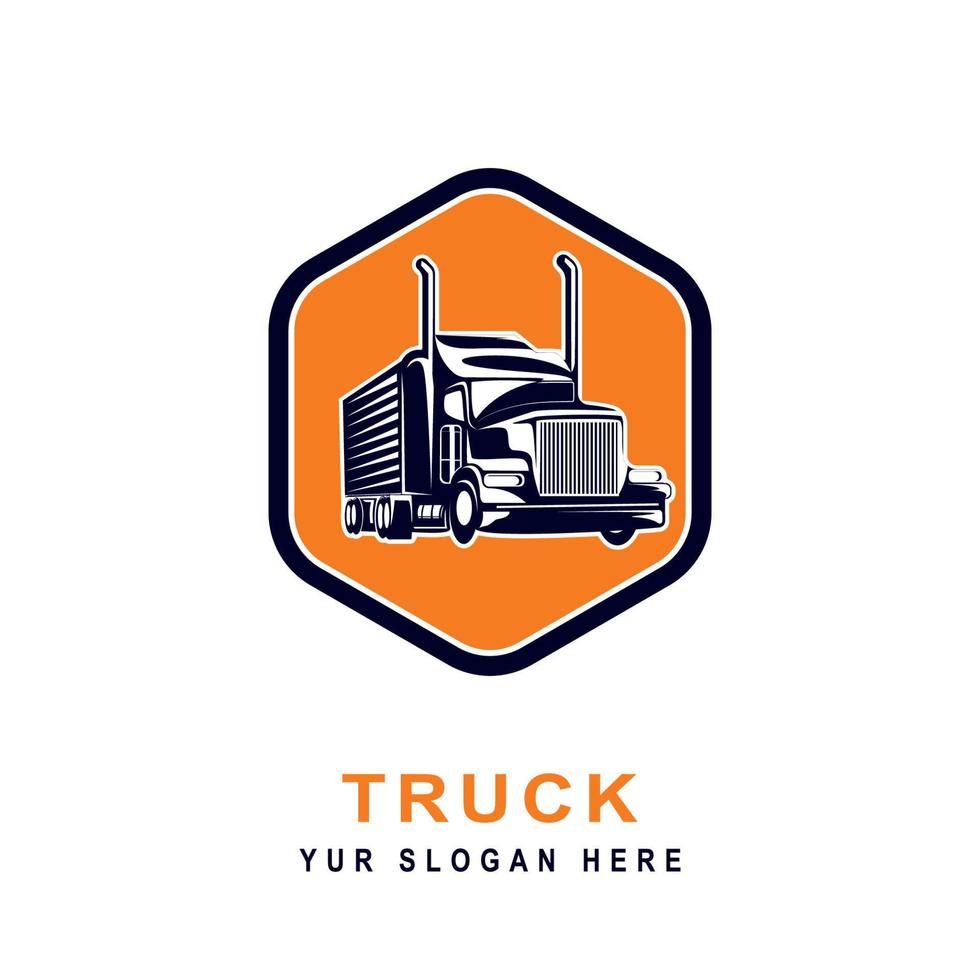 vrachtauto logo. vector illustratie mooi zo voor mascotte of logo voor vracht doorsturen industrie, lading, of logistiek industrie