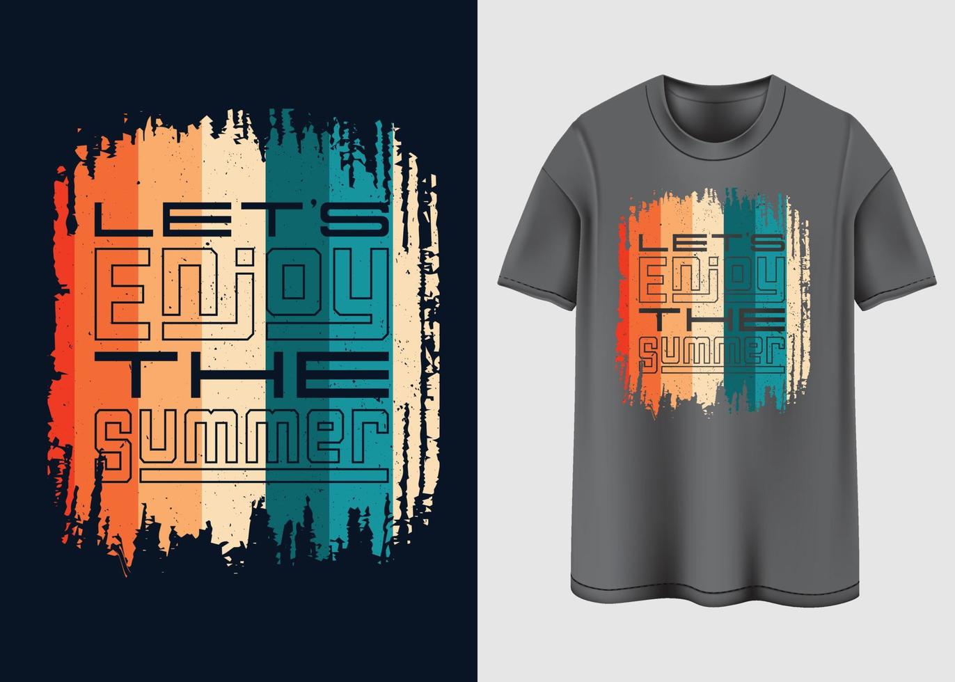 laten we genieten de zomer t-shirt ontwerp vector