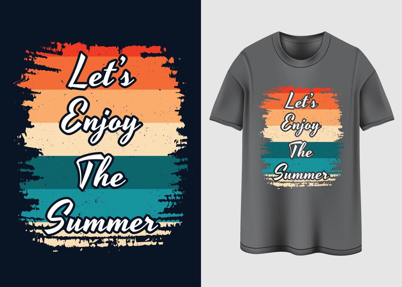 laten we genieten de zomer t-shirt ontwerp vector