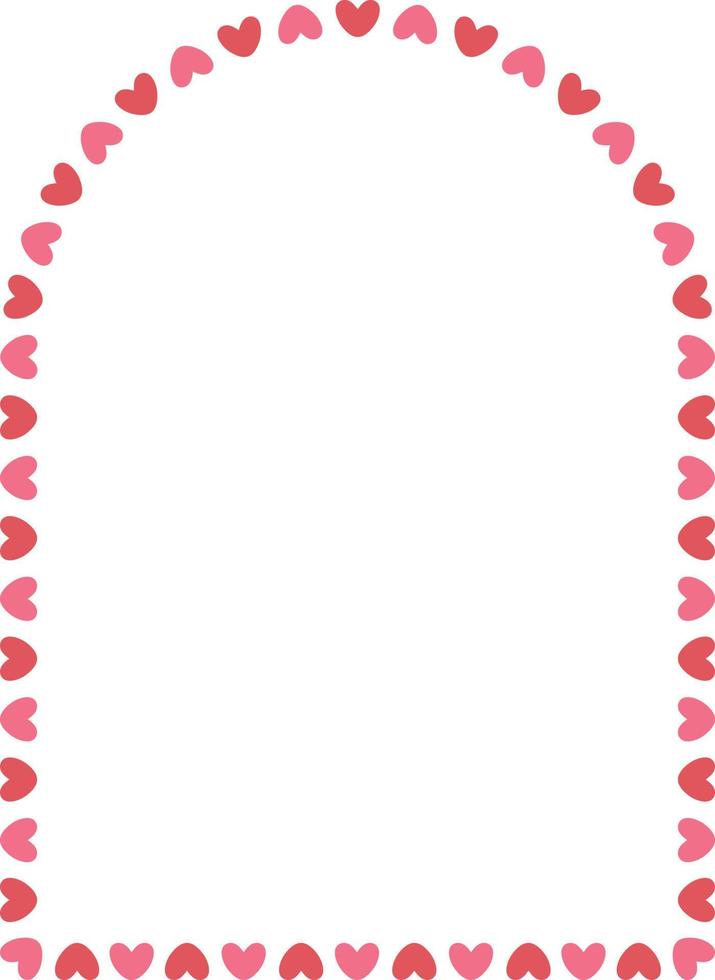 Valentijn kader grens hart boog kromme vorm vector