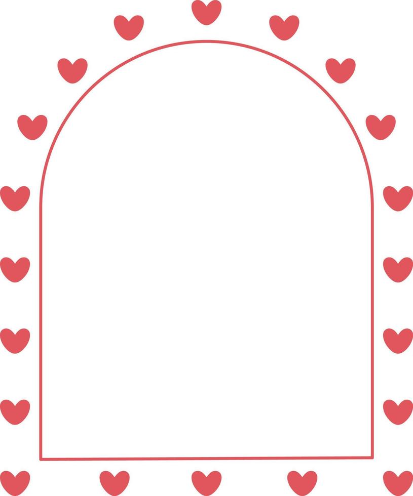 Valentijn kader grens hart boog kromme vorm vector