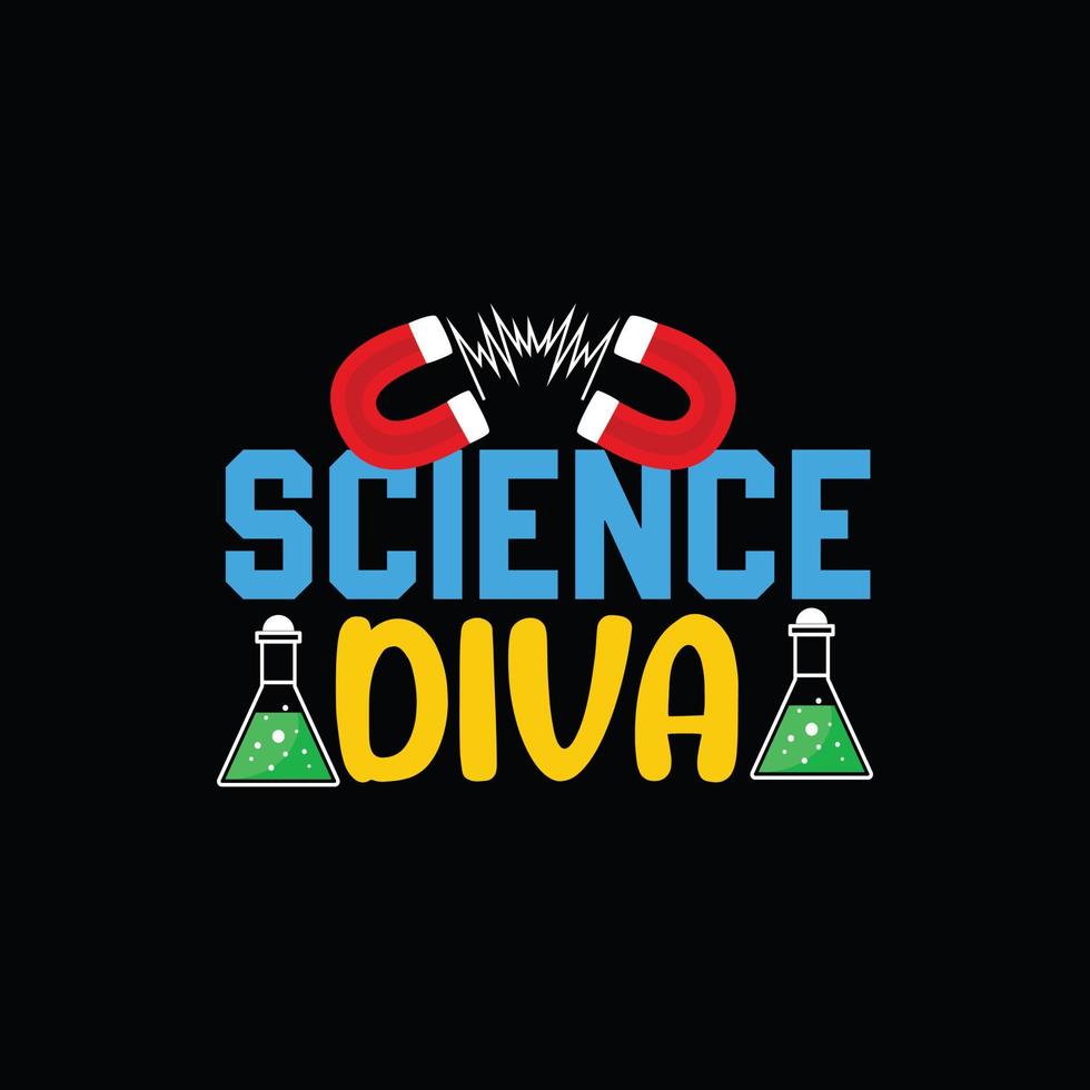 wetenschap diva vector t-shirt ontwerp. wetenschap t-shirt ontwerp. kan worden gebruikt voor afdrukken mokken, sticker ontwerpen, groet kaarten, affiches, Tassen, en t-shirts.