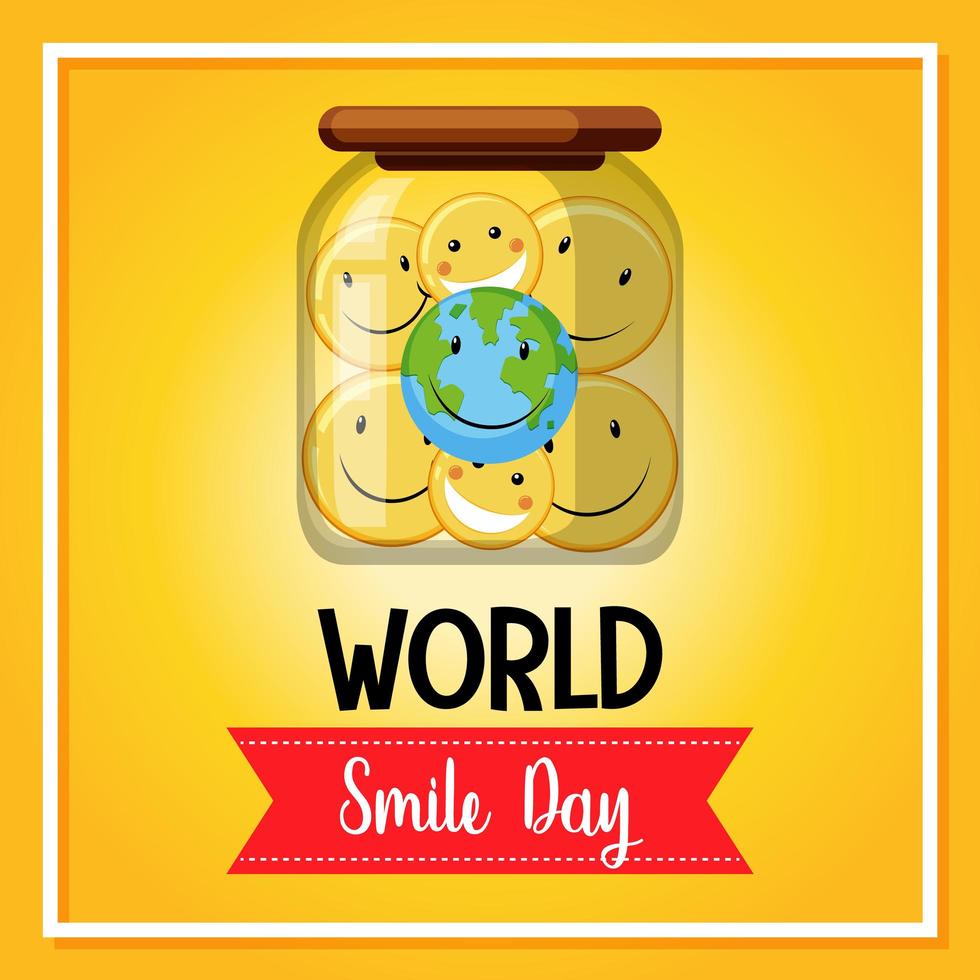 wereld glimlach dag banner vector