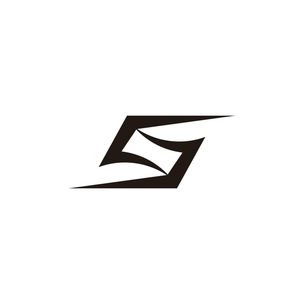brief s gekoppeld boemerang abstract logo vector