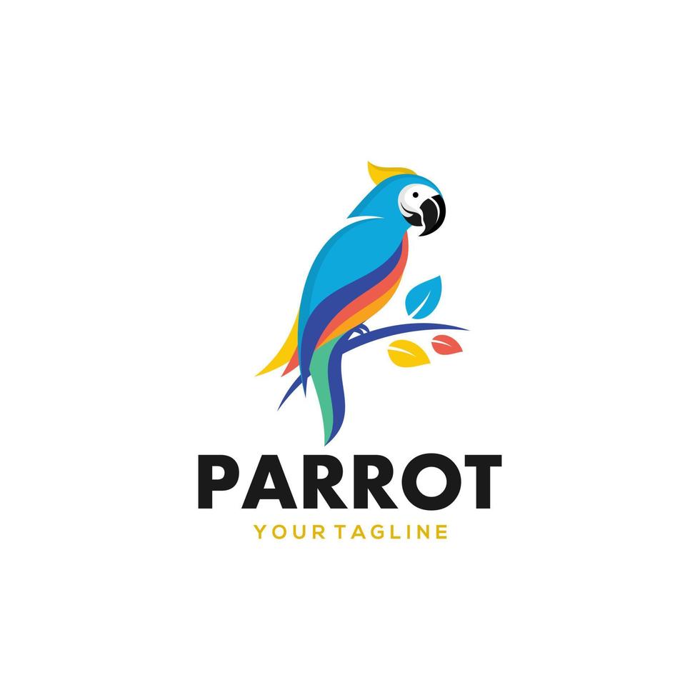 vector papegaai logo ontwerp vector sjabloon
