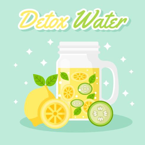 pot met detox water vector