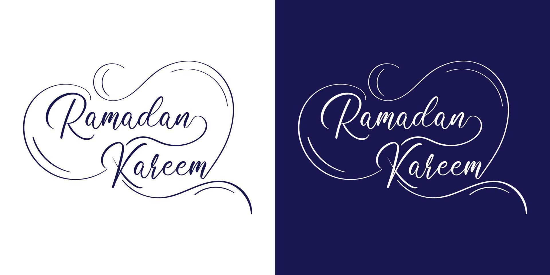 Ramadan kareem typografie sticker. Ramadan citaten caligraphy tekst ontwerp. vector