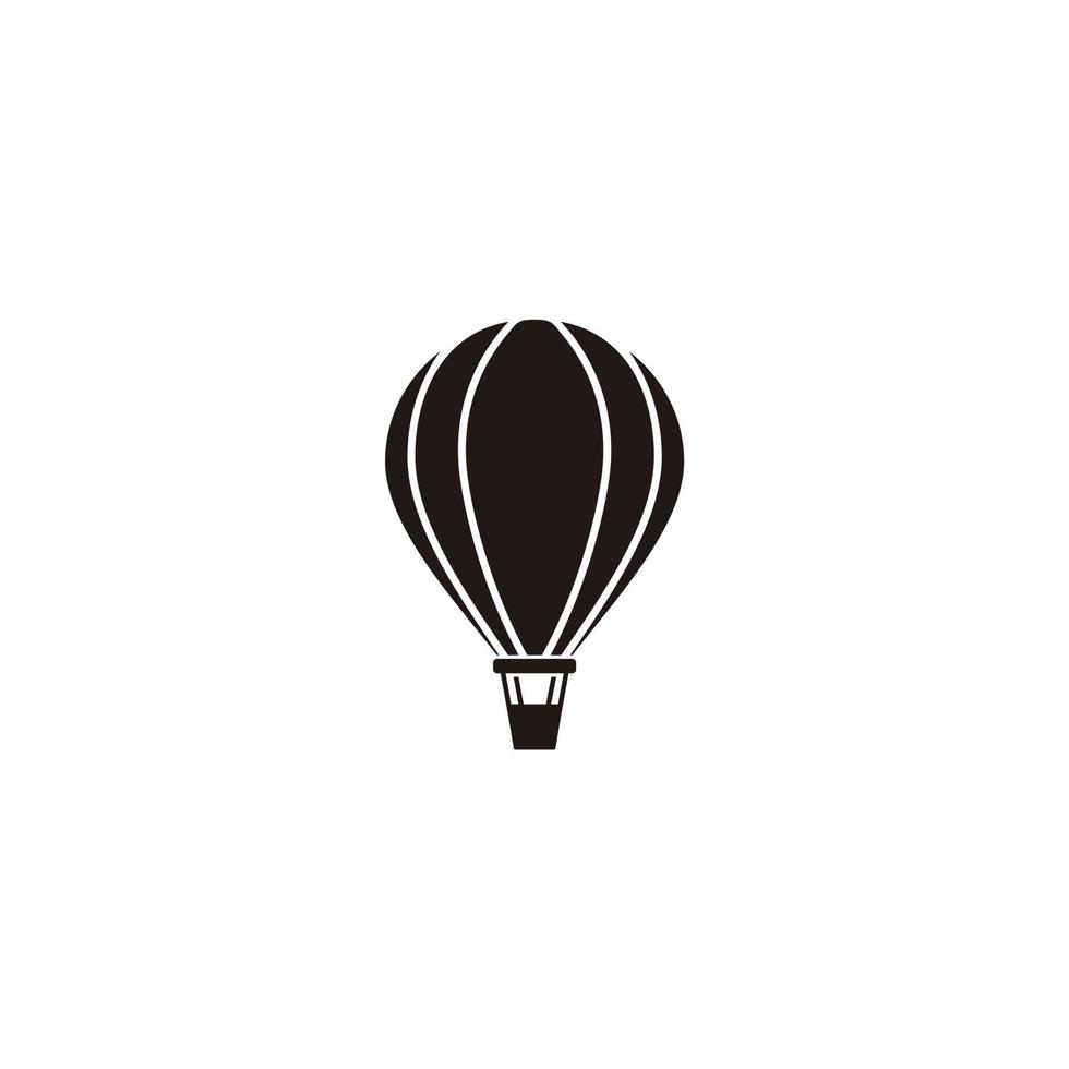 vector icoon illustratie. silhouet van heet lucht ballon. lucht vervoer voor reizen. geïsoleerd Aan wit achtergrond logo ontwerp