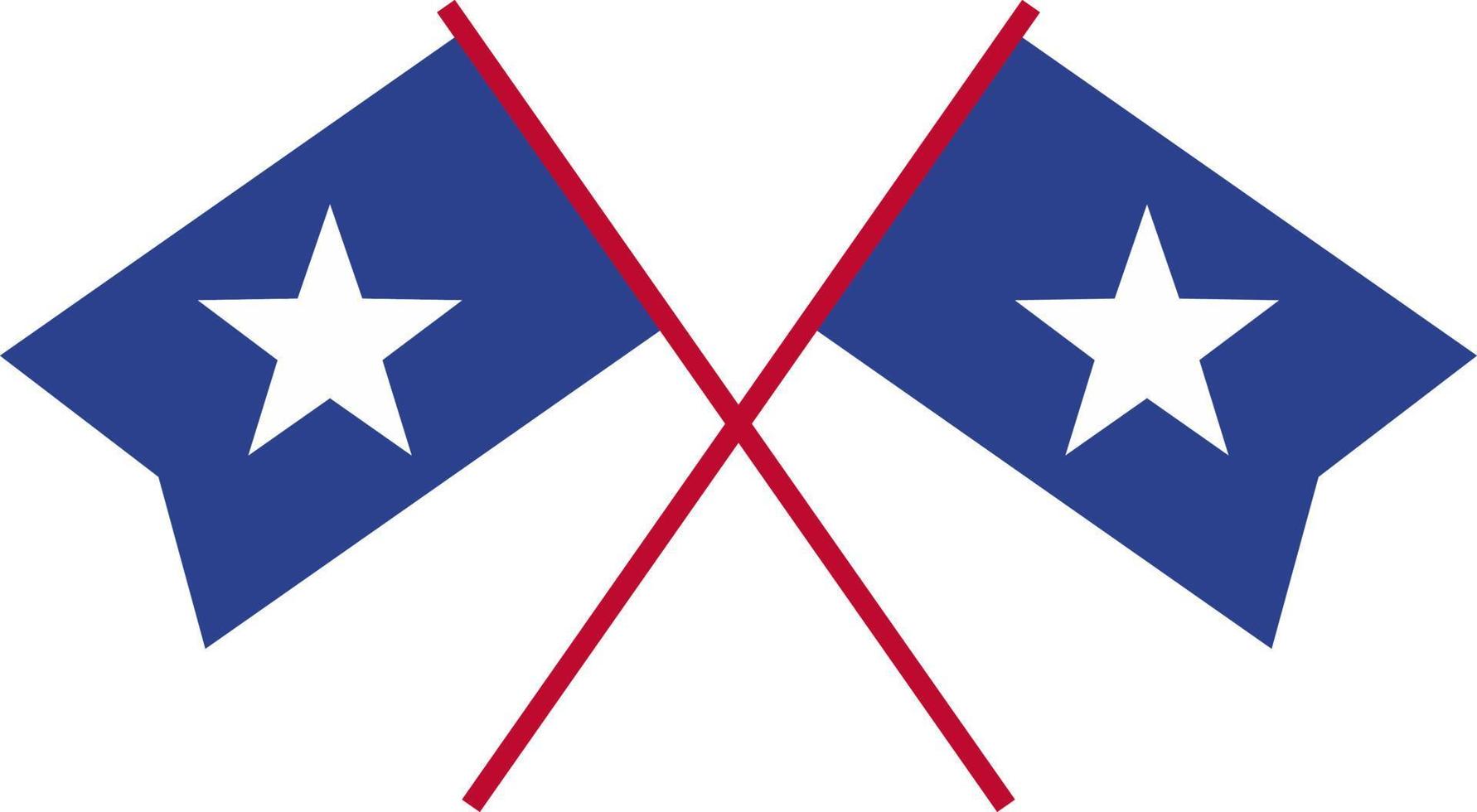 blauw vlaggen met een ster, een symbool van Amerika. vector