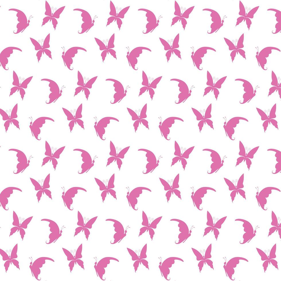 achtergrond met roze vlinders. vector