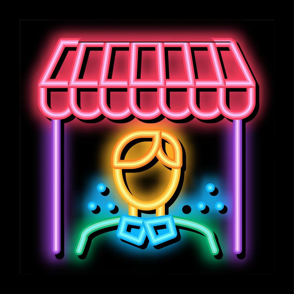 winkel manager neon gloed icoon illustratie vector