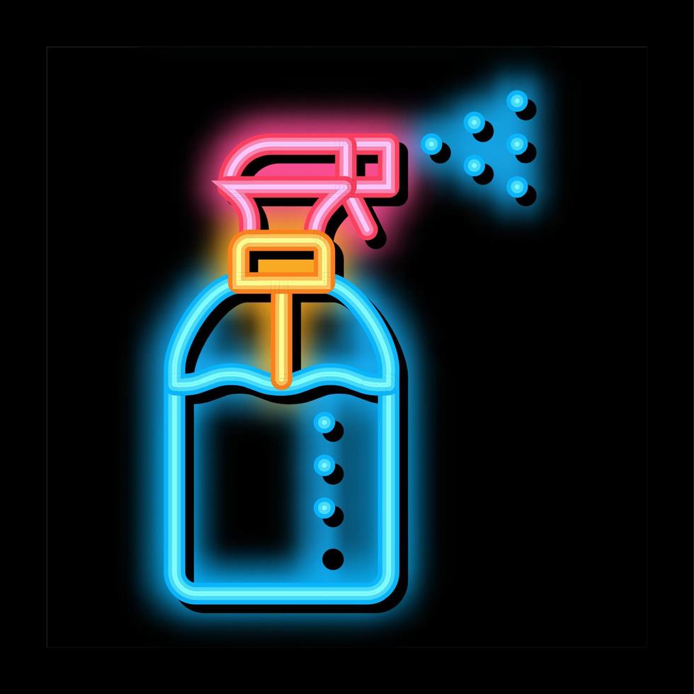 verstuiven fles neon gloed icoon illustratie vector