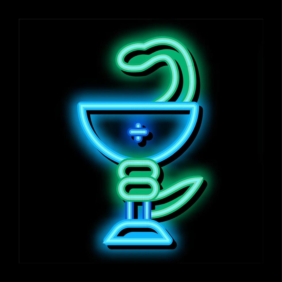 symbool van allemaal geneeskunde neon gloed icoon illustratie vector