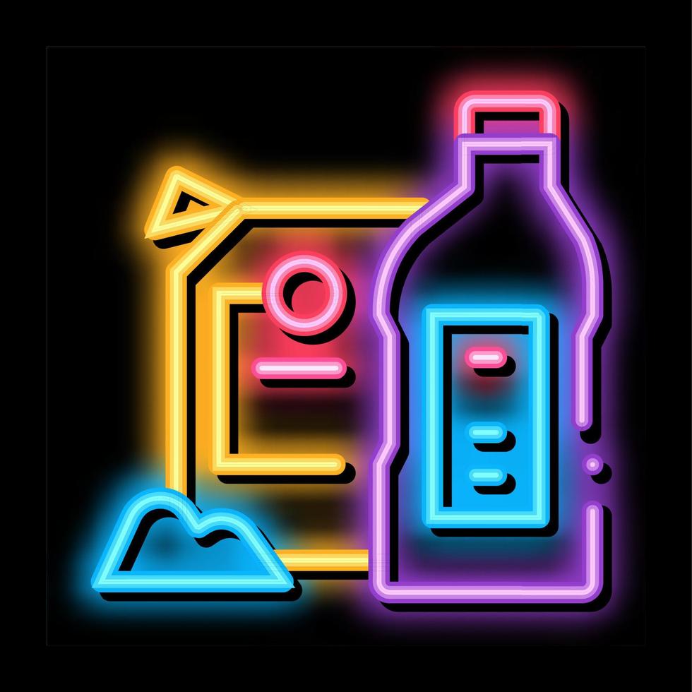 afvoer schoonmaak middel neon gloed icoon illustratie vector