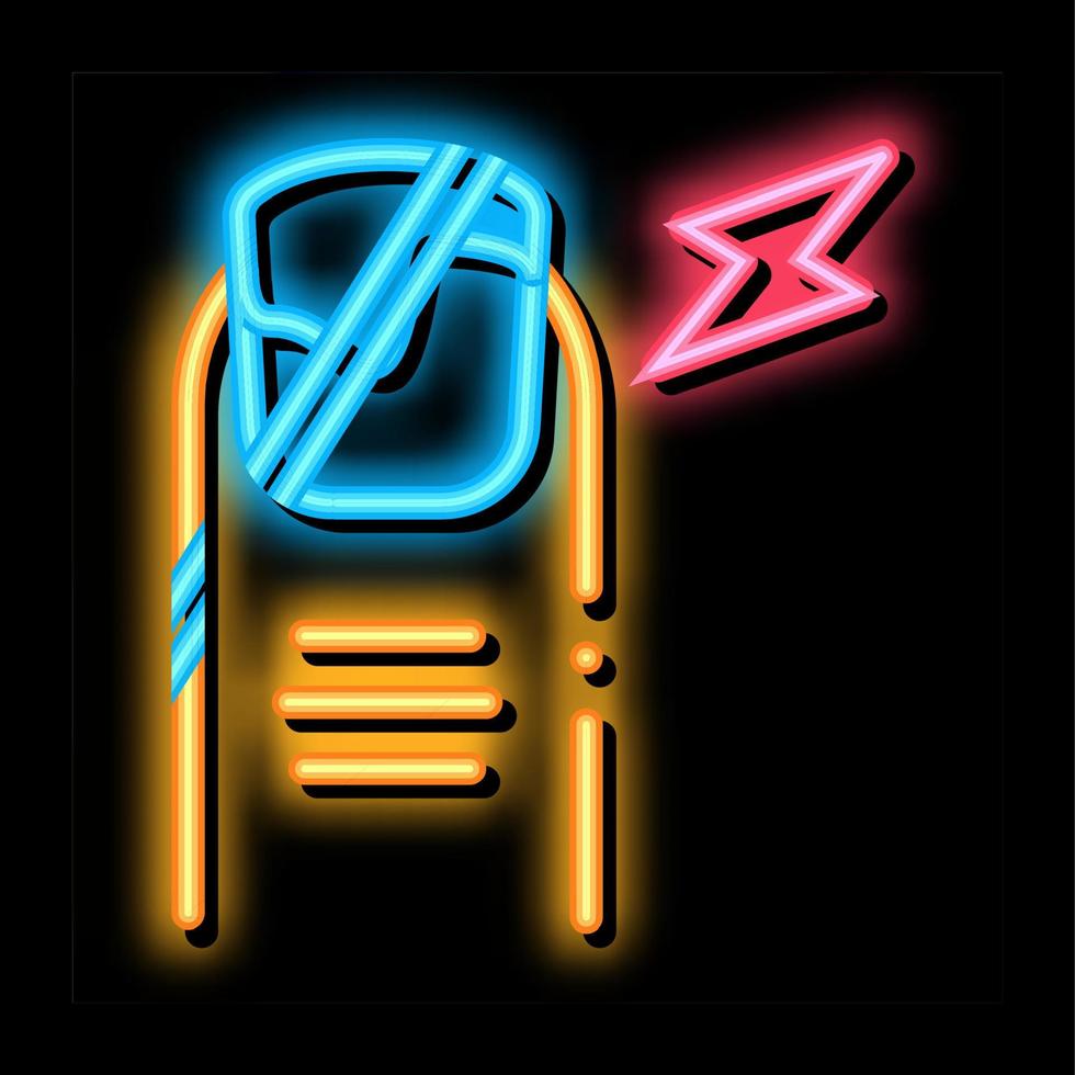 nagel ziek neon gloed icoon illustratie vector