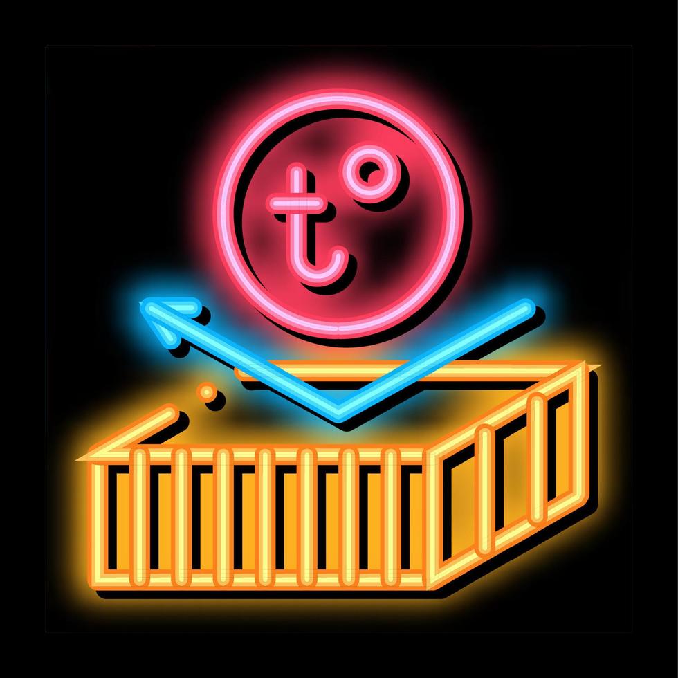 dak warmte bestendig laag neon gloed icoon illustratie vector