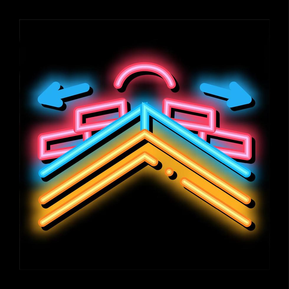 dak keramisch tegel regeling neon gloed icoon illustratie vector