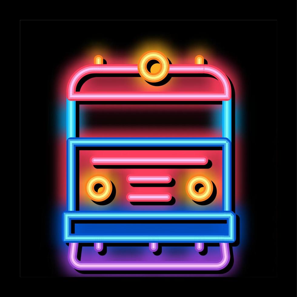 trein vervoer neon gloed icoon illustratie vector