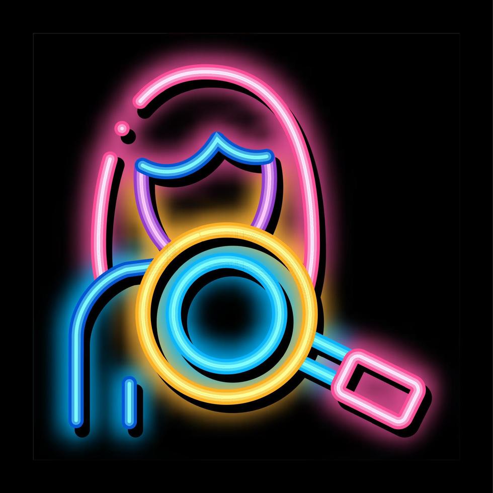 beoordeling Aan symptoom van zwangerschap neon gloed icoon illustratie vector