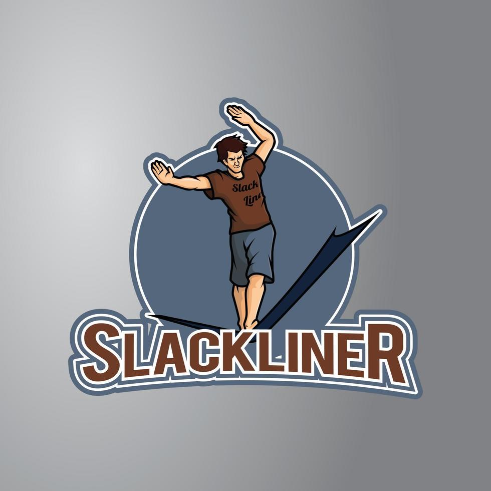 slackliner symbool illustratie ontwerp vector