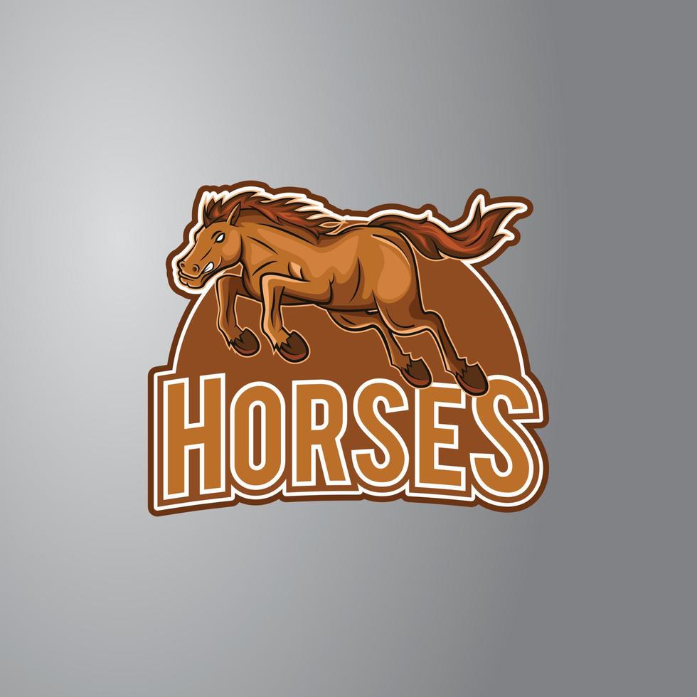 paard illustratie ontwerp insigne vector