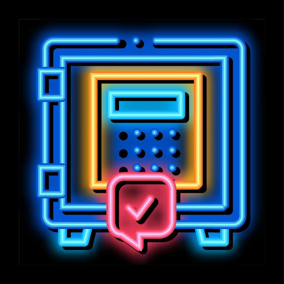 code veilig neon gloed icoon illustratie vector