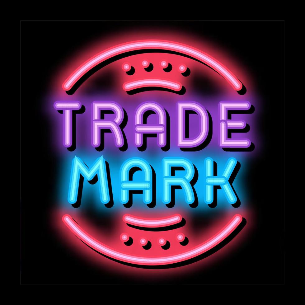 handel Mark logo neon gloed icoon illustratie vector