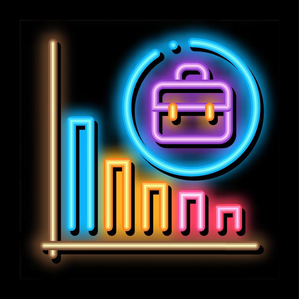 recessie van bedrijf baan aanbiedingen neon gloed icoon illustratie vector