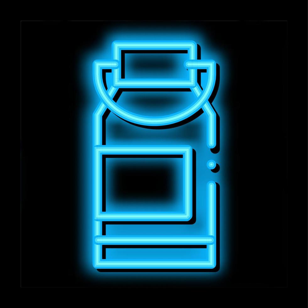 melk kan neon gloed icoon illustratie vector