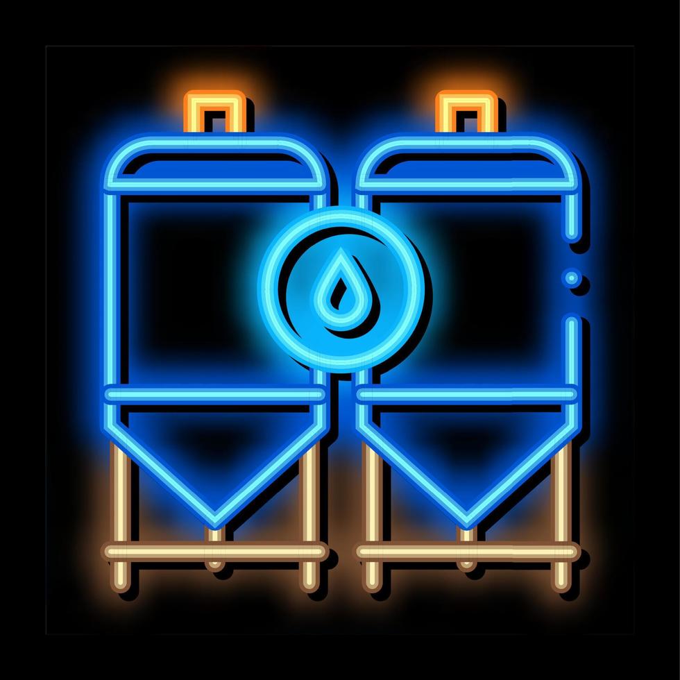 water machines neon gloed icoon illustratie vector