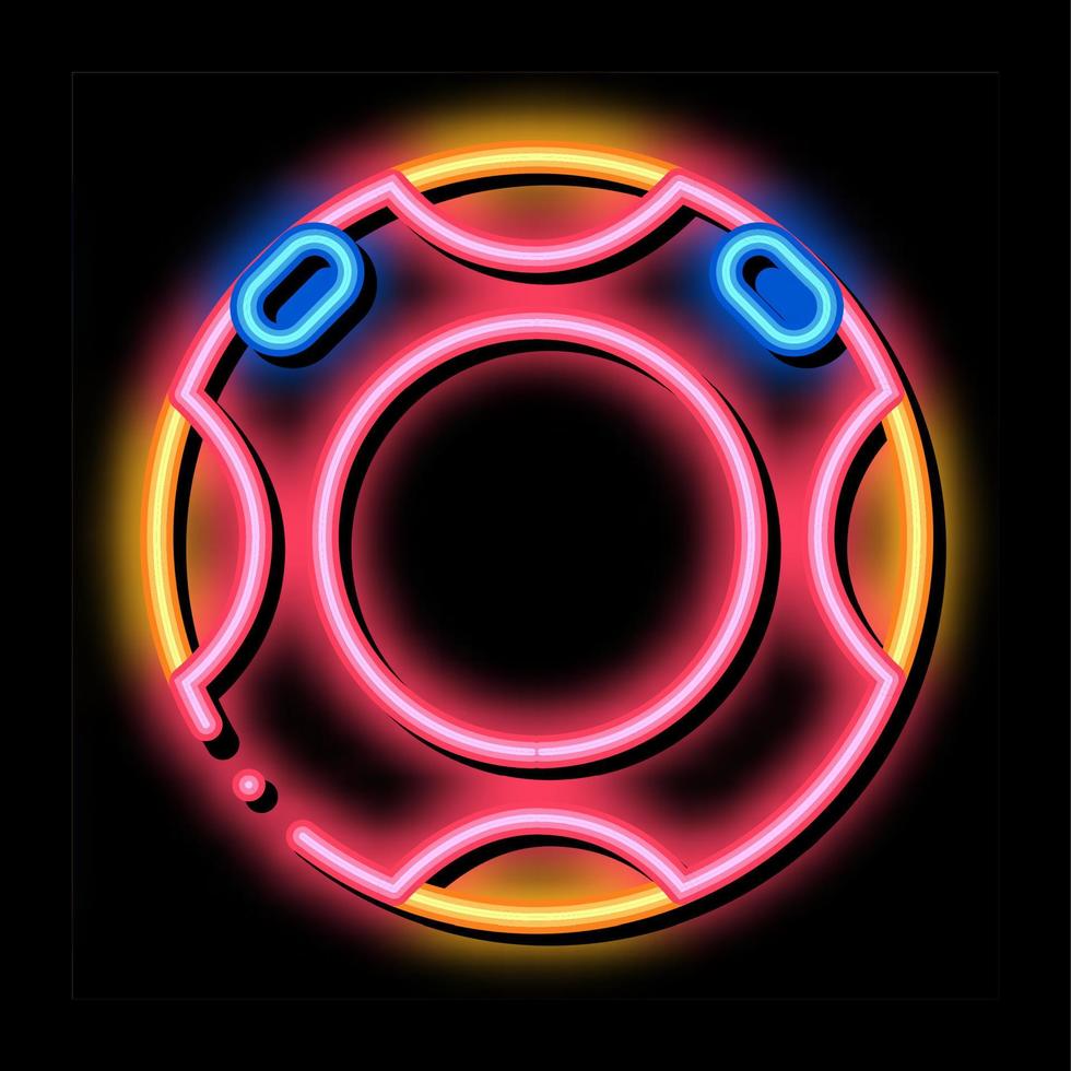 water rubber ring neon gloed icoon illustratie vector