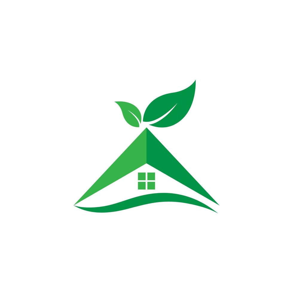 groen huis logo vector