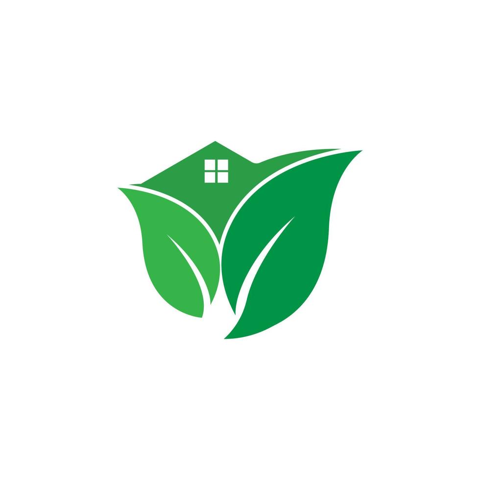 groen huis logo vector