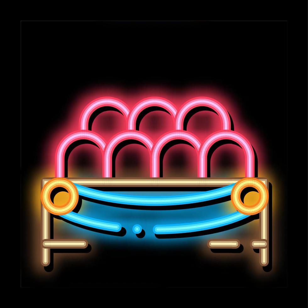 lodge toeschouwers neon gloed icoon illustratie vector