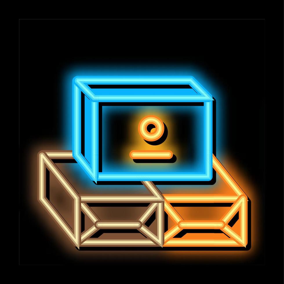 pakketten van boter neon gloed icoon illustratie vector