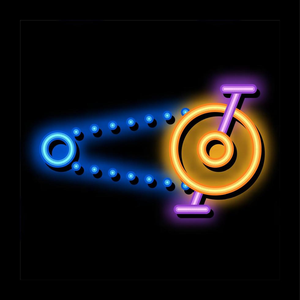 pedaal fiets keten neon gloed icoon illustratie vector