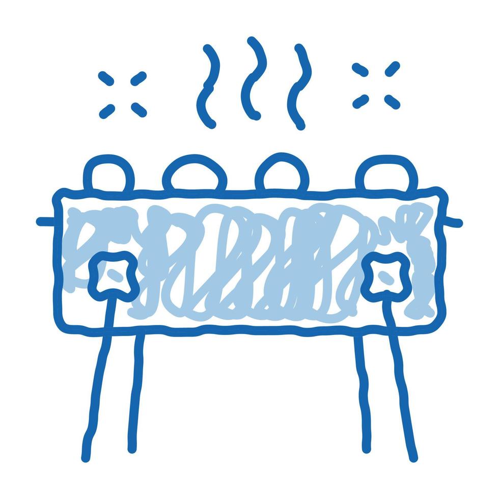 bbq koperslager tekening icoon hand- getrokken illustratie vector