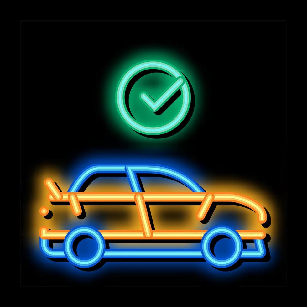 gemaakt auto neon gloed icoon illustratie vector