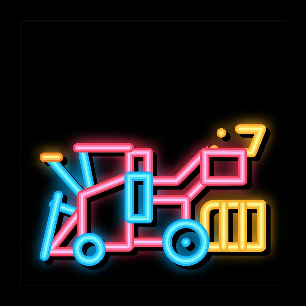 oogstmachine machine neon gloed icoon illustratie vector