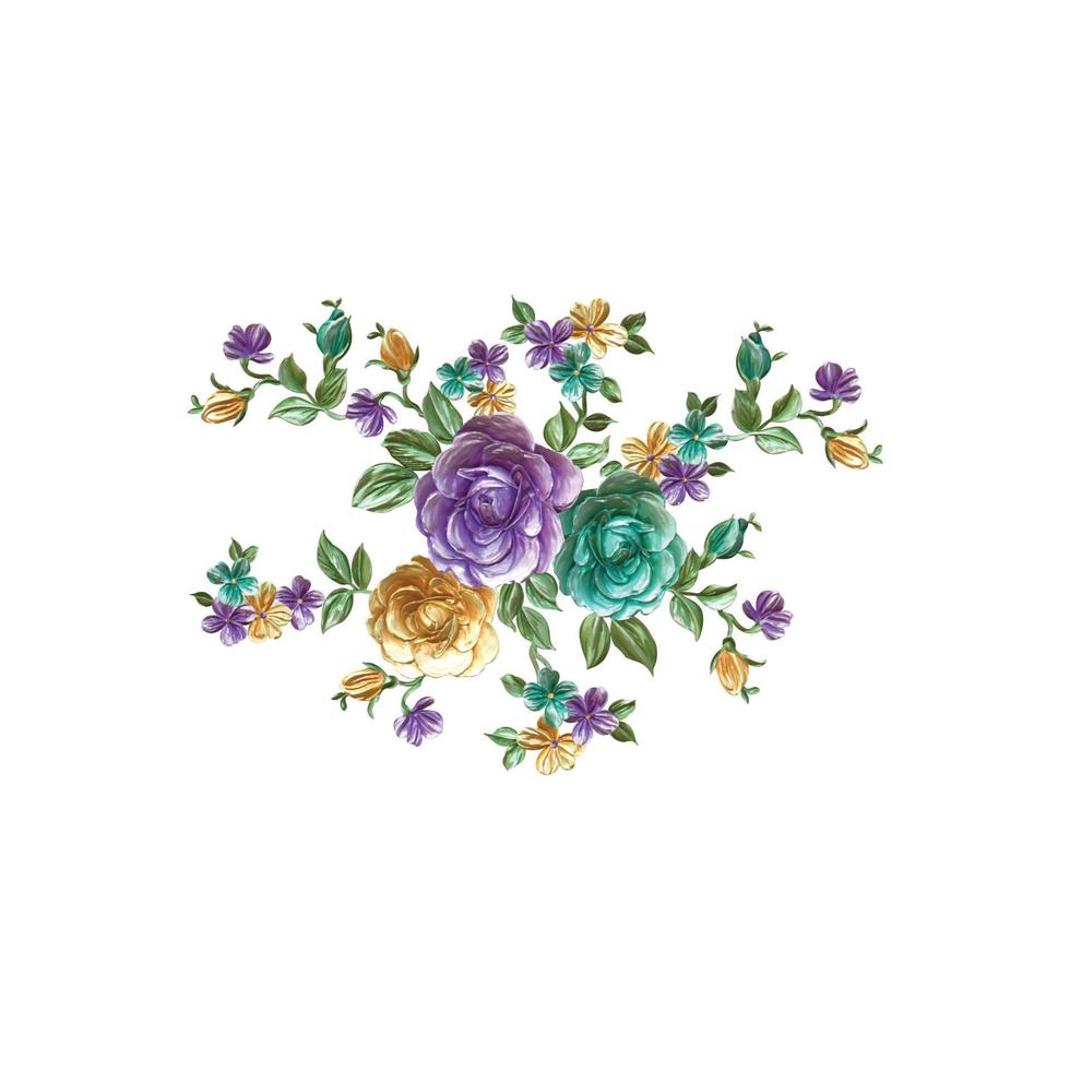bloem illustratie, samenvatting metalen bloem patroon, digitaal bloem schilderen, decoratief bloemen ontwerp, bloem illustratie, reliëf bloem patroon. vector