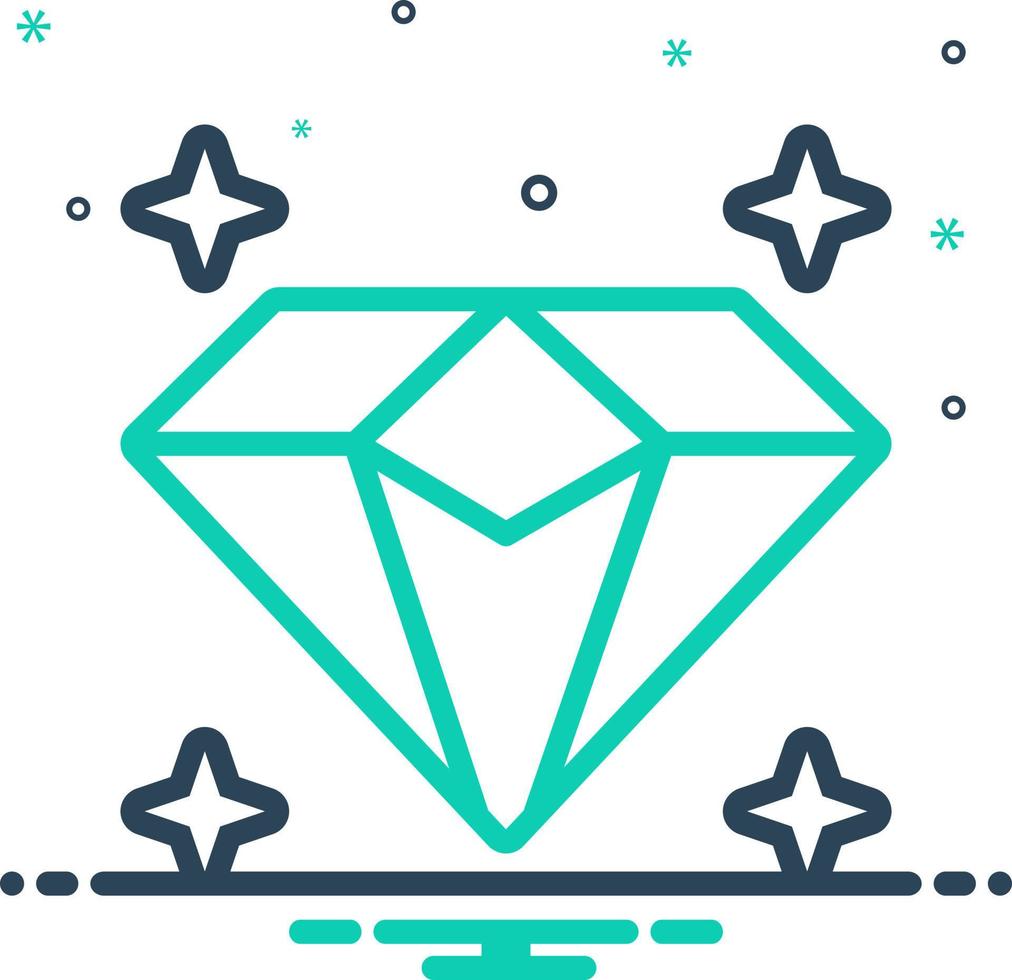 mixpictogram voor diamant vector