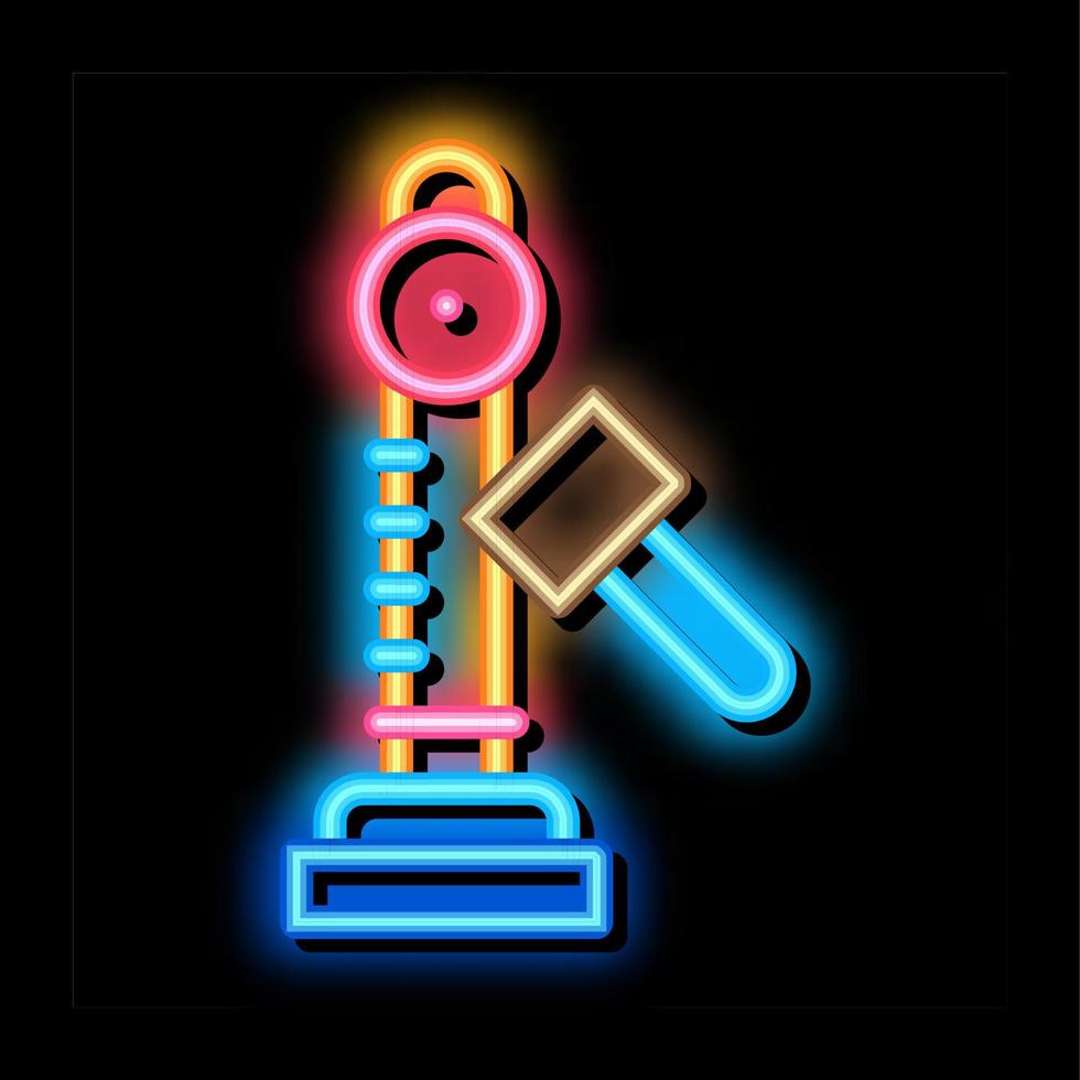 macht attractie naar meten sterkte neon gloed icoon illustratie vector