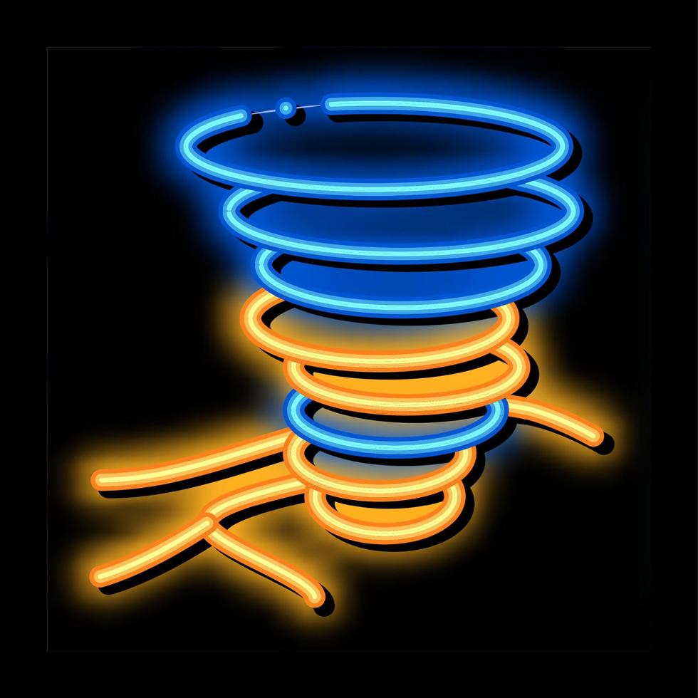 tornado veld- neon gloed icoon illustratie vector