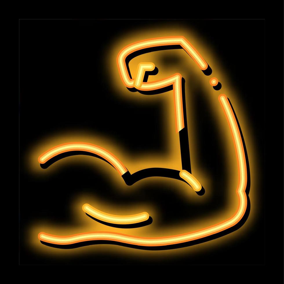 arm spieren neon gloed icoon illustratie vector