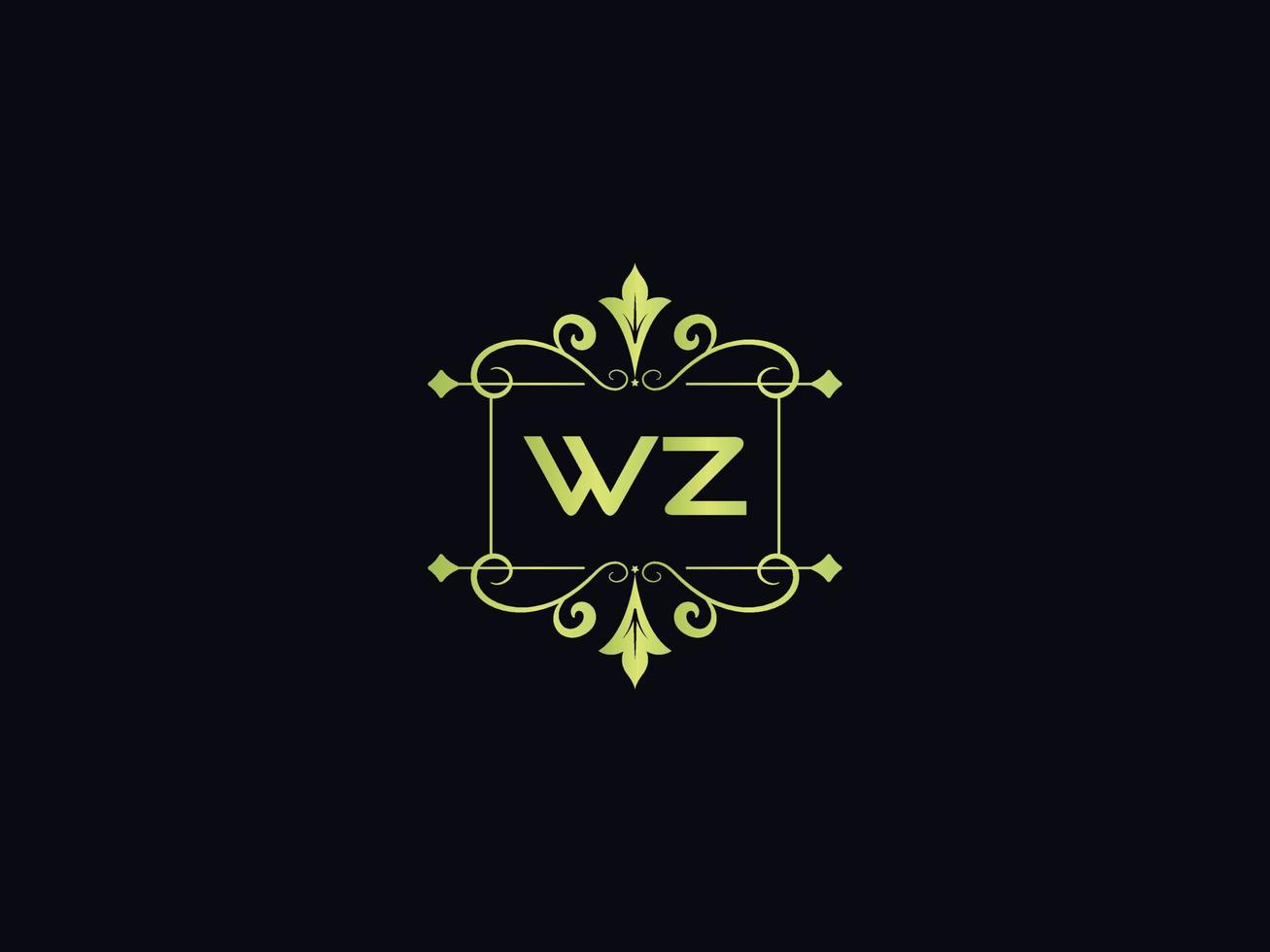 typografie wz logo icoon, uniek wz luxe kleurrijk brief logo vector