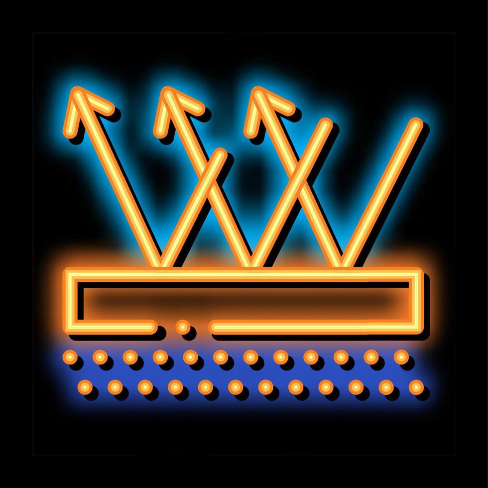 waterbestendig materiaal verdieping neon gloed icoon illustratie vector