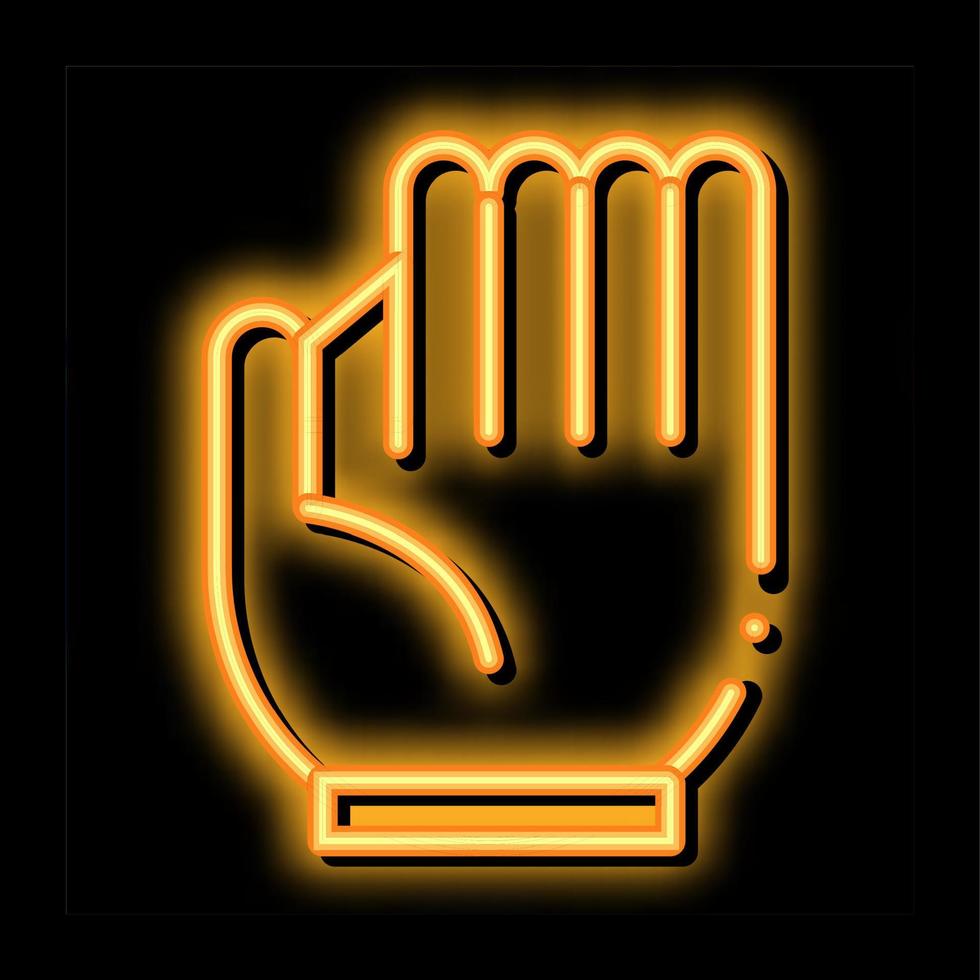 basketbal handschoen neon gloed icoon illustratie vector