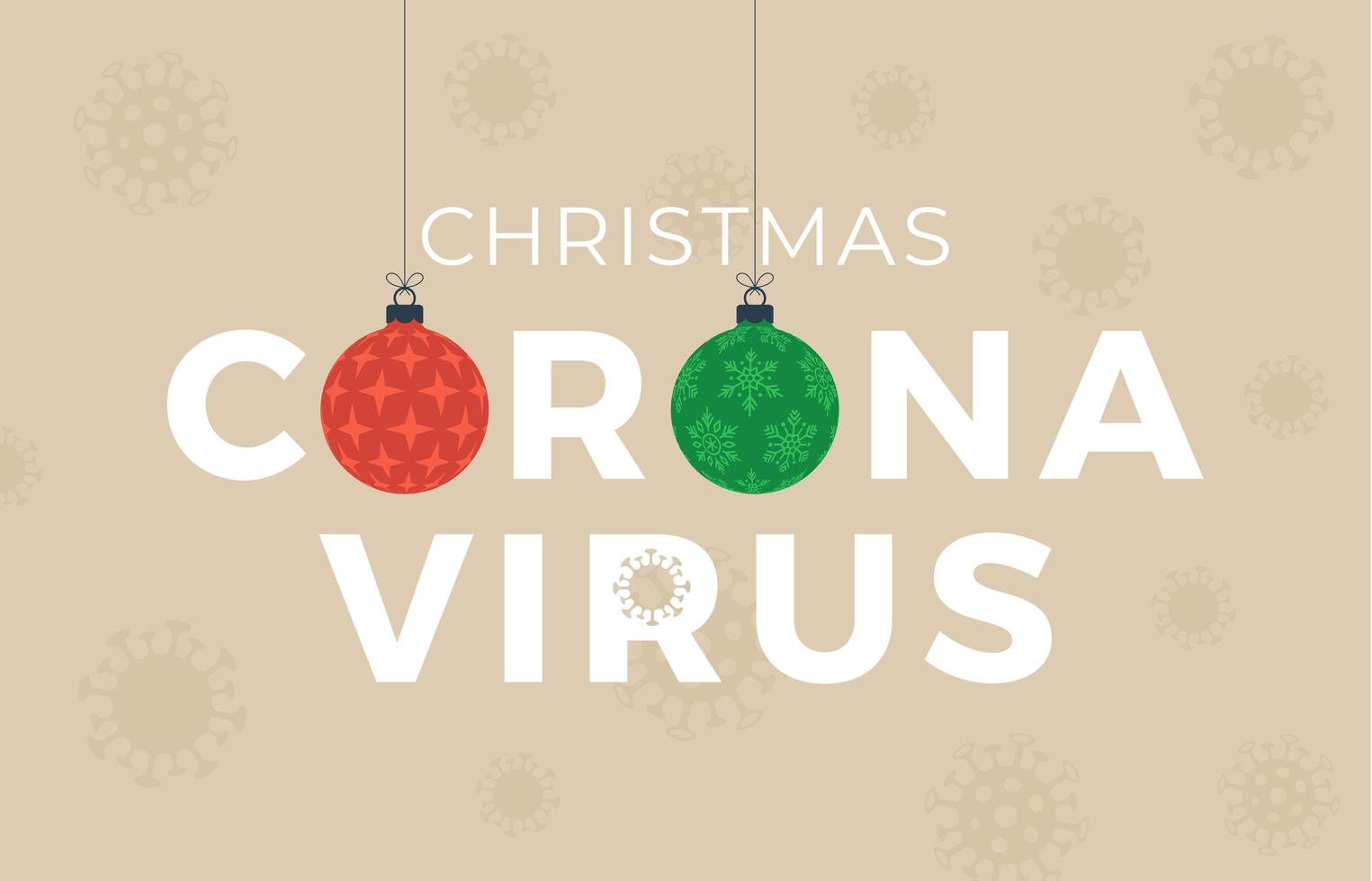 coronavirus kerst concept vector